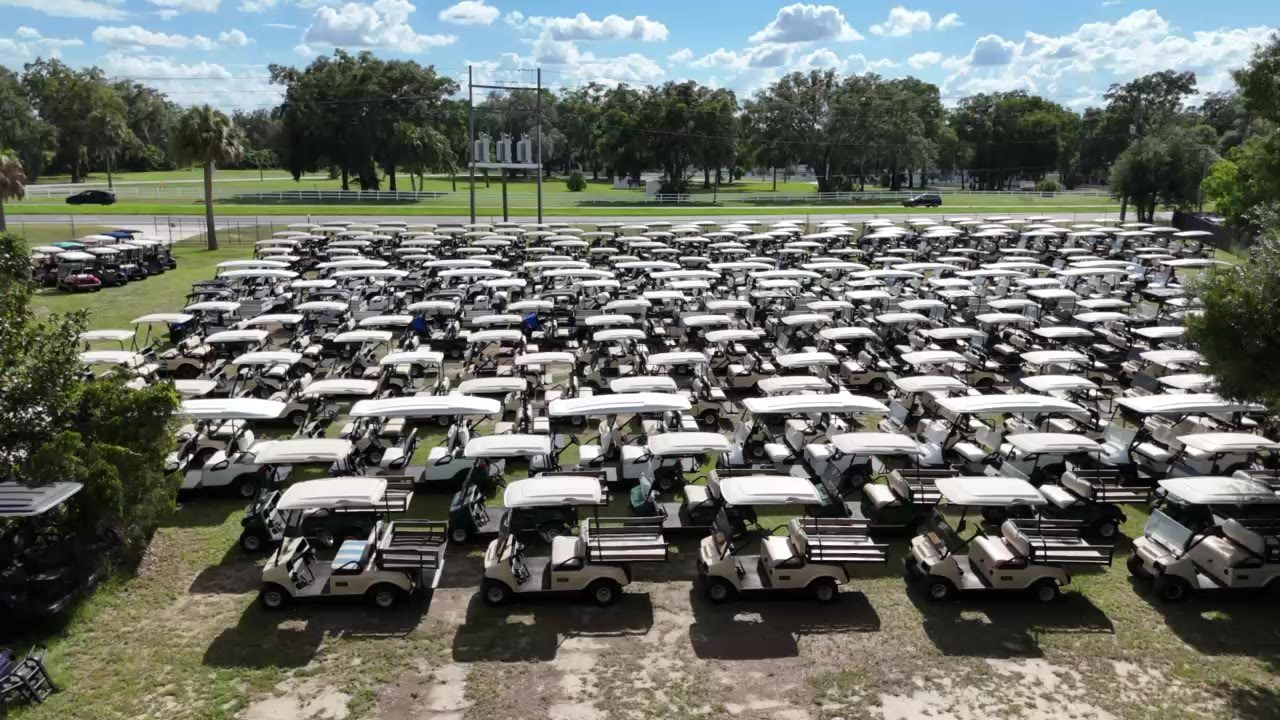 Drone view of the Masters lot